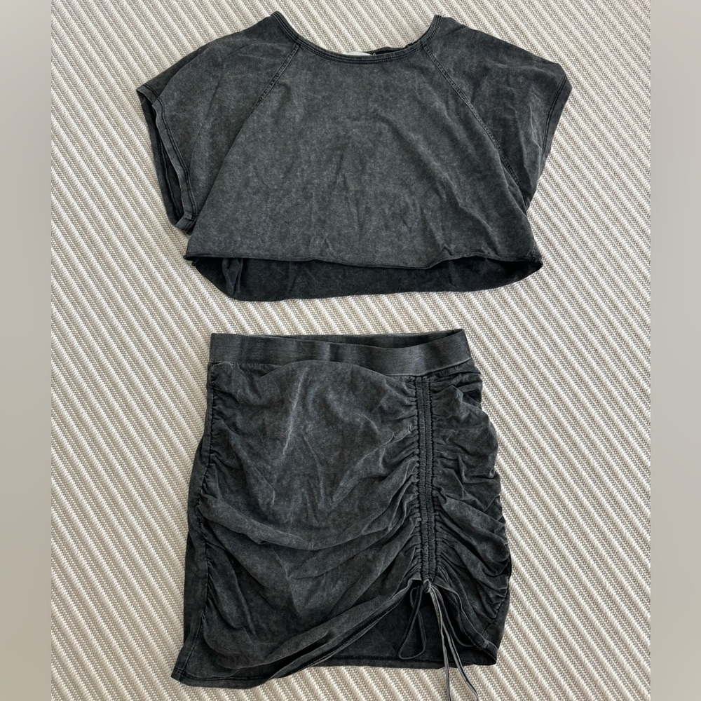 These Three Black Skirt Set